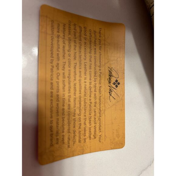 Patricia Nash Distressed Gold Leather Mia Frame Handbag, New With Tags - Picture 9 of 13